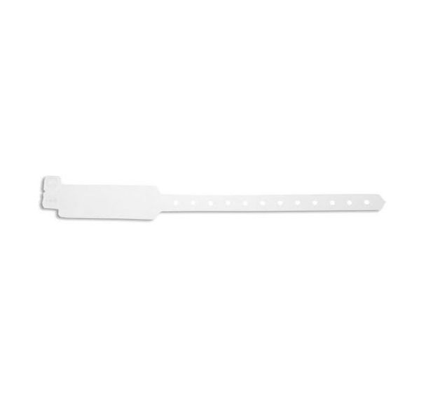Bracelet hôpital avec étiquette adulte - lot de 100 - Sogedex