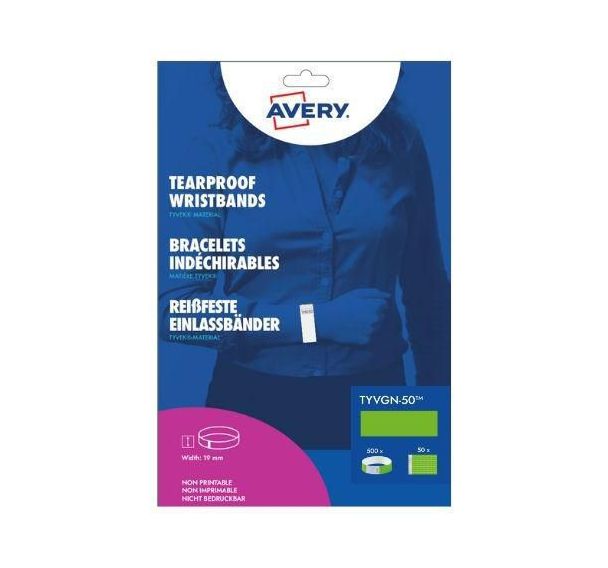 Bracelet indéchirable waterproof en papier Tyvek - Avery