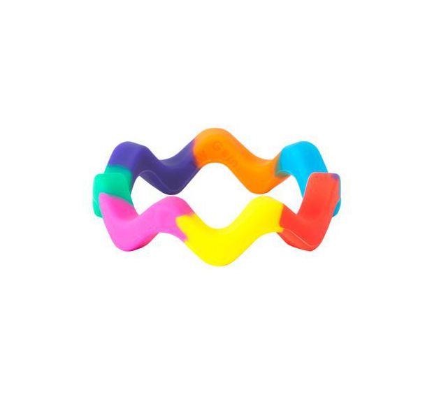 Bracelet vague à mastiquer multicolore Chewigem