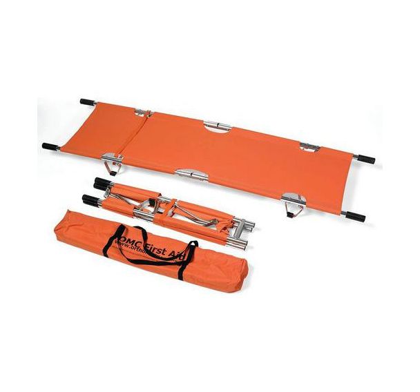 Brancard orange pliable en longueur et largeur
