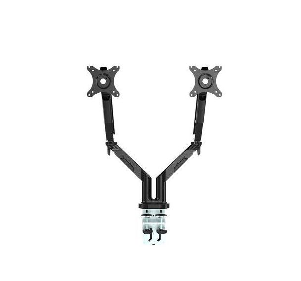 Bras double support écran ergonomique à ressort