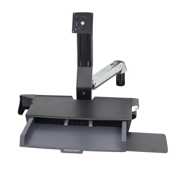 Bras ergonomique StyleView Combo assis-debout avec plan de travail - Ergotron