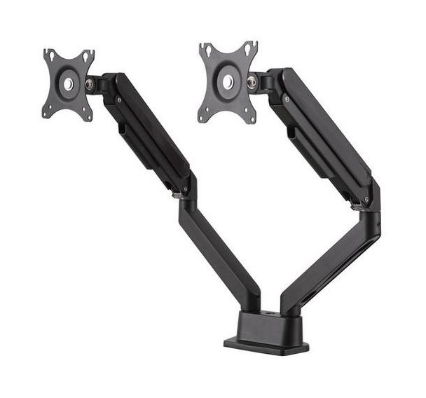 Bras porte-écran articulé ergonomique double noir