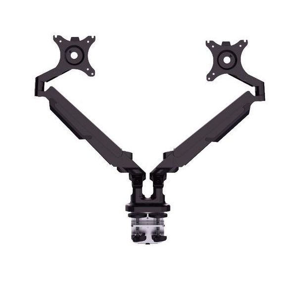 Bras porte-écran double Gas Spring noir - Desq