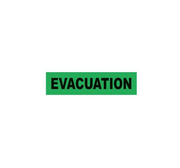 Brassard Evacuation en PVC vert - auto-serrant