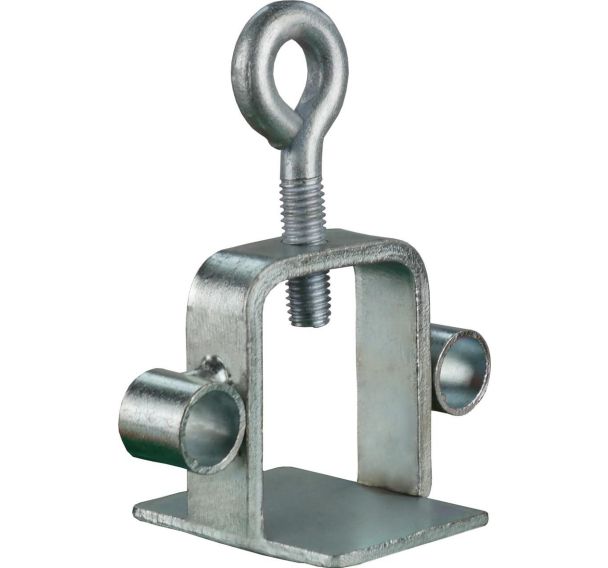 Bride de fixation galvanisée avec œillets pour tube support