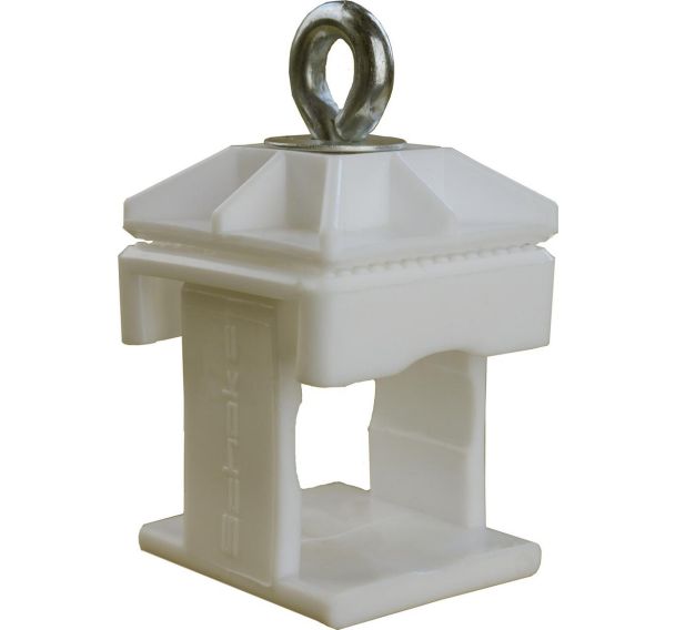 Bride fixation plastique sans œillets tube support-blanc