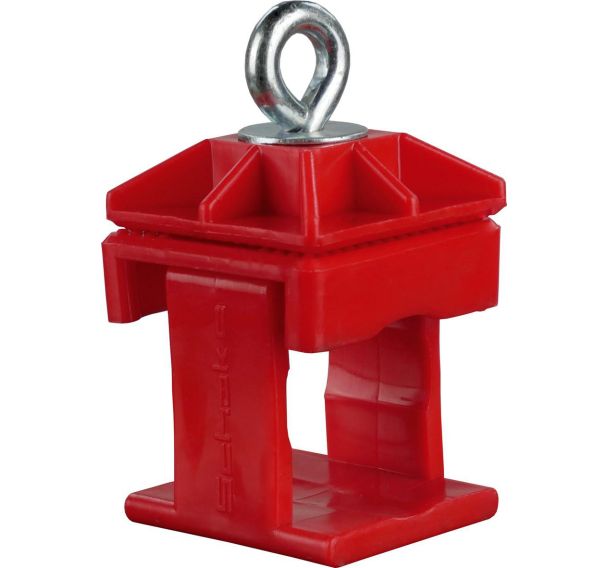 Bridefixation matière plastique sans œillets support-rouge