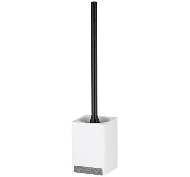 Brosse WC cube blanc pierre