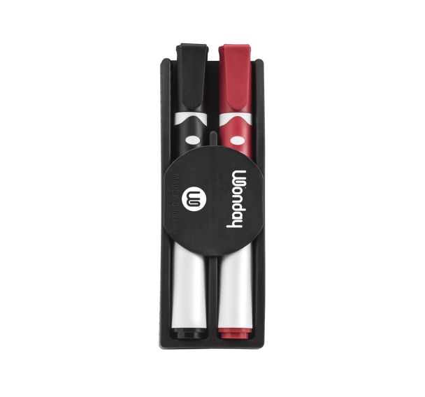 Brosse à tableau blanc magnétique avec 2 marqueurs effaçables à sec