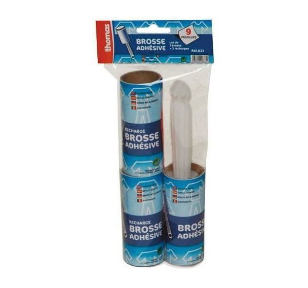 Brosse adhésive avec 2 recharges
