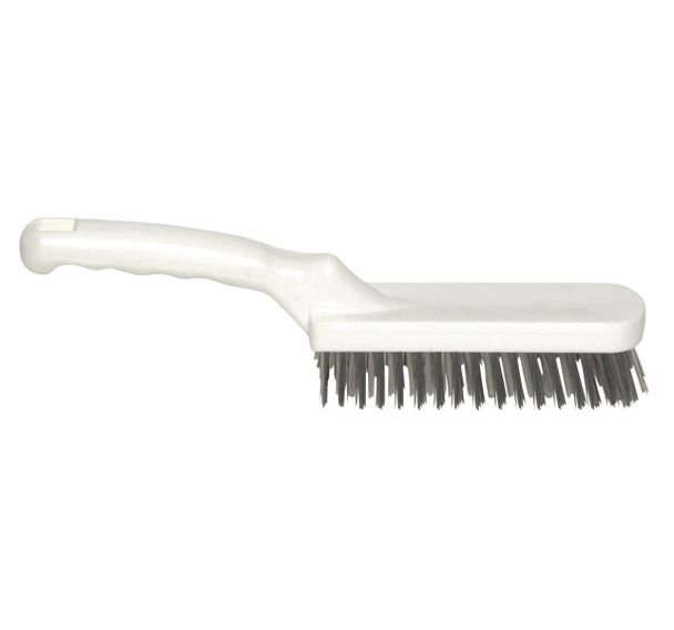 Brosse inox à manche pour grill 300mm