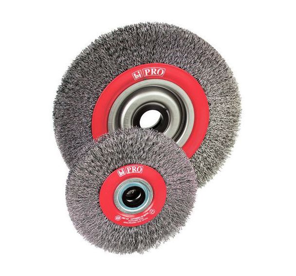 Brosse métallique de touret fil ondulé - Acier