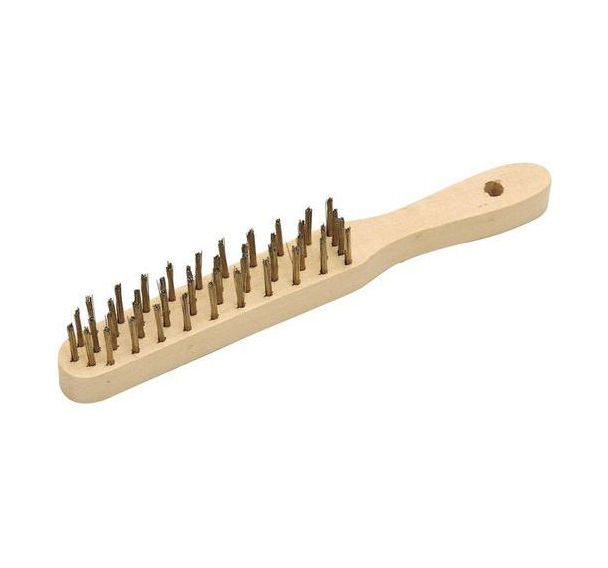 Brosse métallique manche bois hêtre