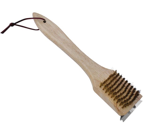 Brosse pour grille avec manche en bois - Cook