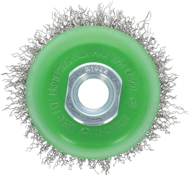 Brosse pour meuleuse fil ondulé 0,3 inox - Norton