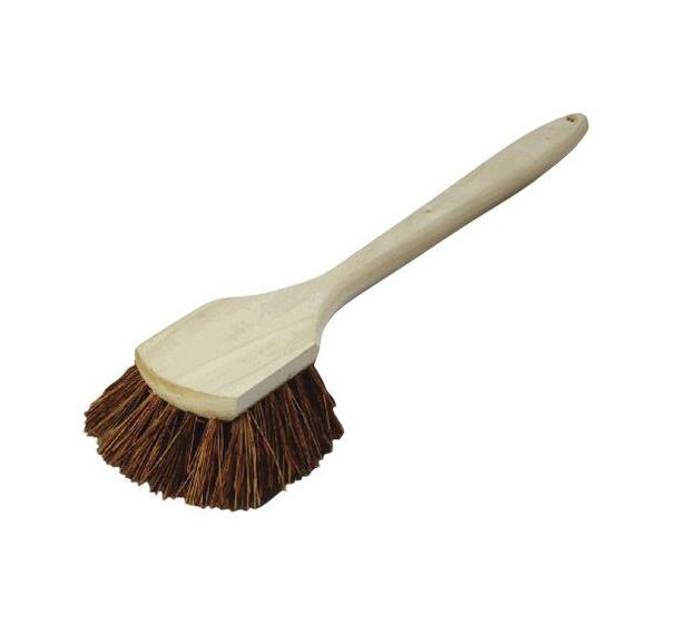 Brosse tonneau pour wok manche bois fibre coco