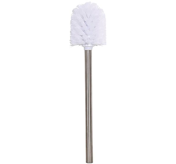 Brosse wc manche inox boule blanche