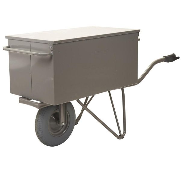 Brouette boîte à outils avec tiroirs - 190 L - Roue étanche