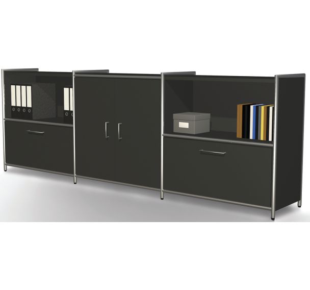 Buffet Artline, large, 1 tiroir, 2 Buffets d'appoint 1 porte, 1 tiroir