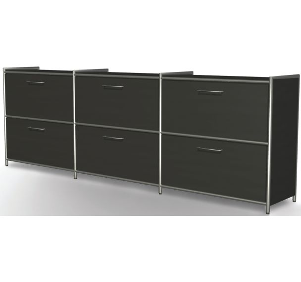 Buffet Artline, large, 2 tiroirs, 2 Buffets d'appoint avec 2 tiroirs