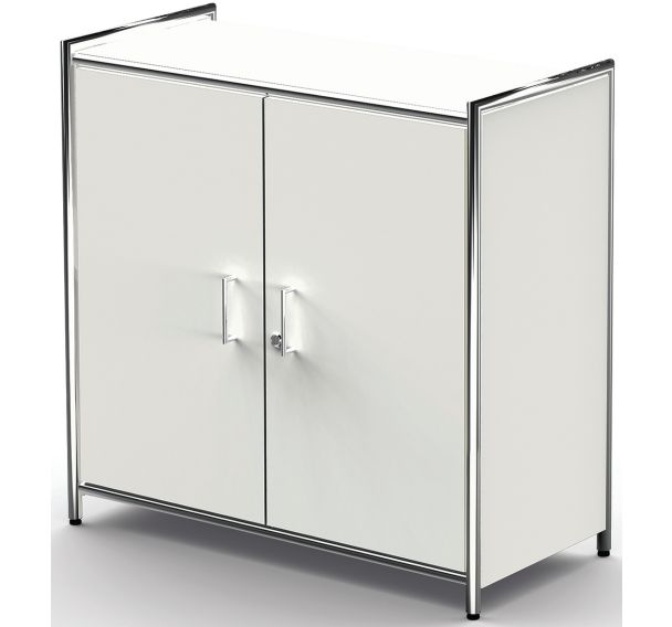 Buffet Artline large avec portes L800 x P380 x H780 mm blanc
