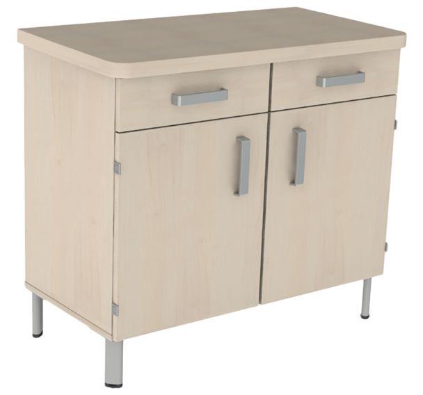 Buffet Danaé Signature 2P 2T structure mélaminé plateau stratifié Mobidecor