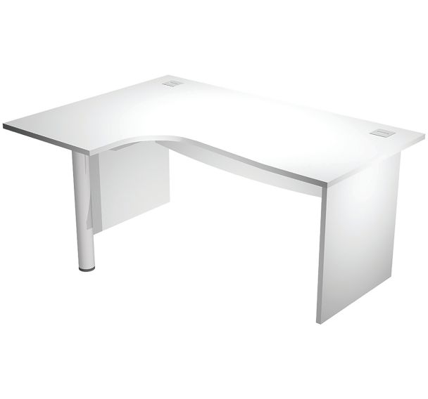 Bureau 90° gauche à pieds panneaux et renfort métal Visual - Artarredi