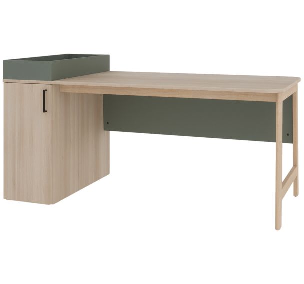 Bureau Blois pied caisson avec 1 porte