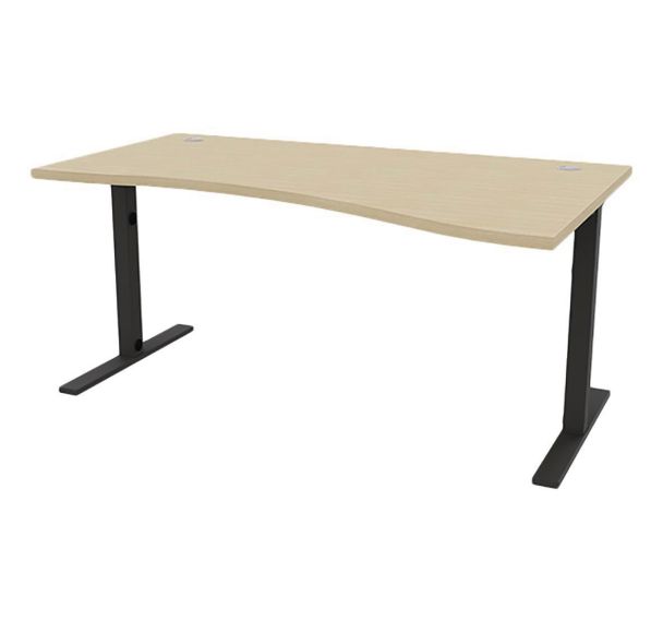 Bureau réglable IDEA vague retour à droite 160 cm