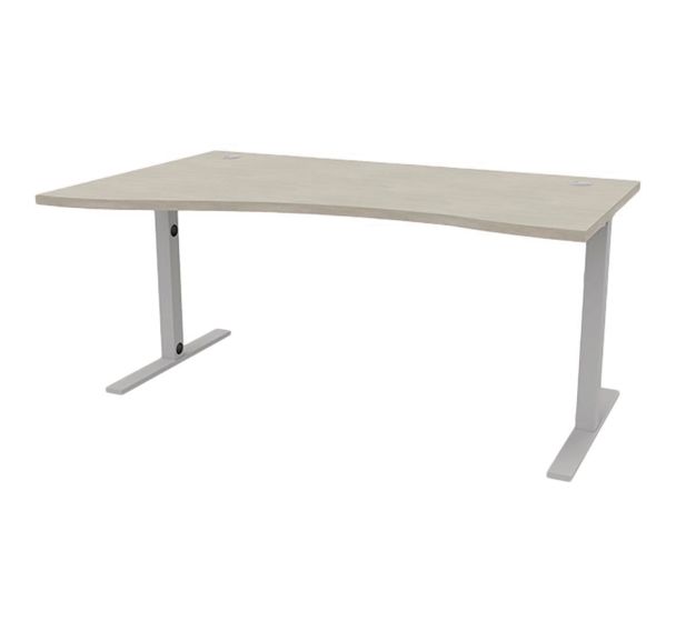 Bureau réglable IDEA vague retour à gauche 180 cm