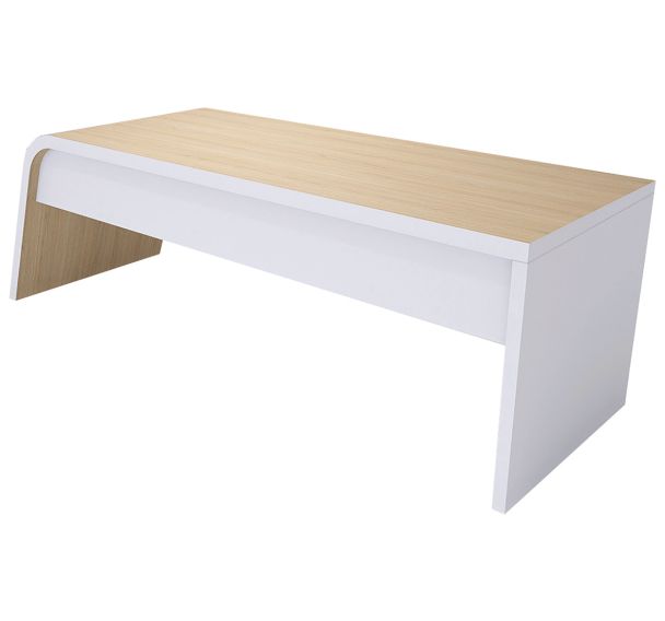 Bureau Sumba avec voile de fond pied vertical à gauche