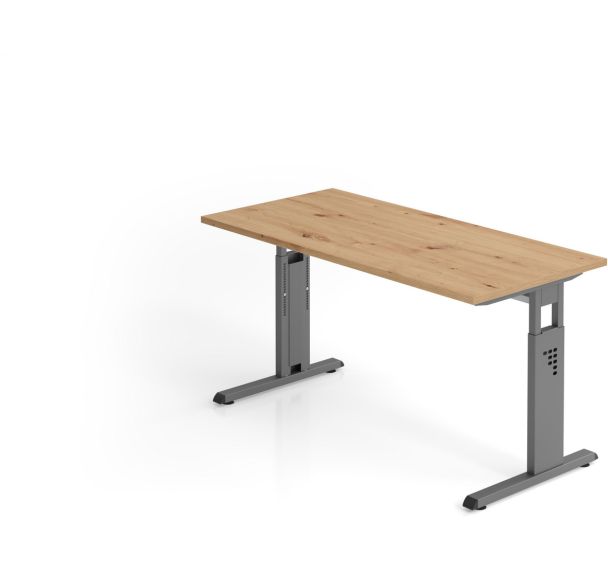 Bureau à piètement en C - 140x67 cm - Hammerbacher