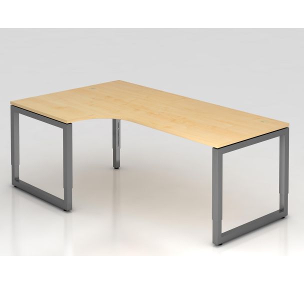 Bureau angle 90°avec pieds en O carré - 200x120 cm - Hammerbacher