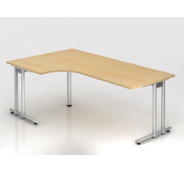 Bureau angle 90° piètement en C série NS82 - 200x120 cm - Hammerbacher