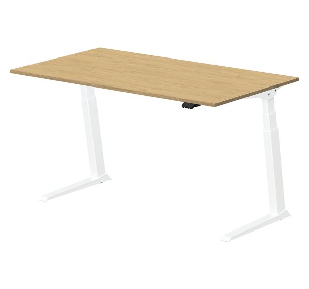 Bureau assis-debout Lean plateau mélaminé Makiba
