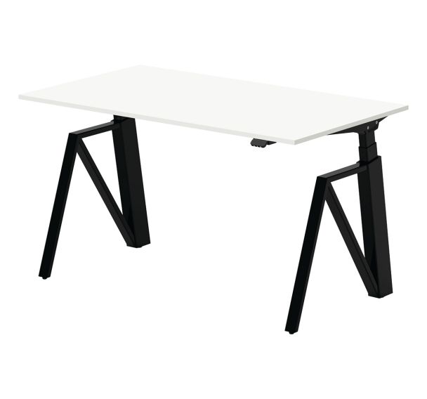 Bureau assis-debout Théo plateau mélaminé Makiba