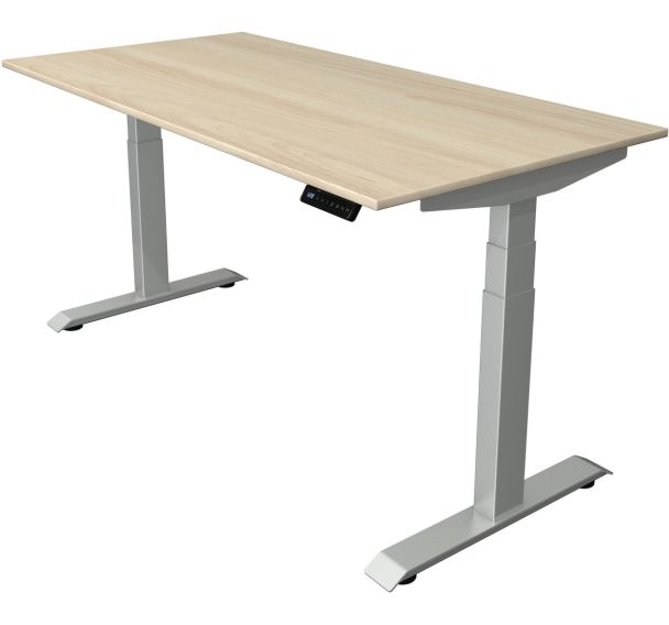 Bureau assis/debout Move4, électr. L160xP80xH64-129cm, érable