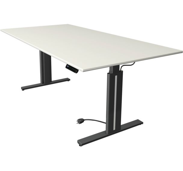 Bureau assis/debout Move 3 elegant, electrique, L200xP100xH72-120cm