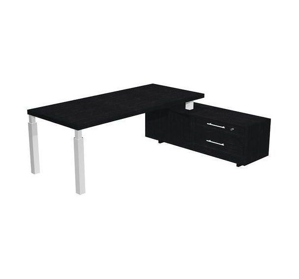 Bureau avec console et pied métal section carrée Royal - Artarredi