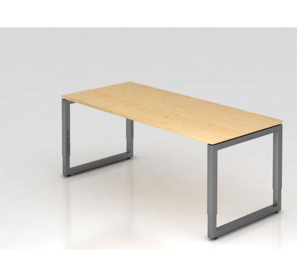 Bureau avec pieds en O carré - 180x80 cm - Hammerbacher