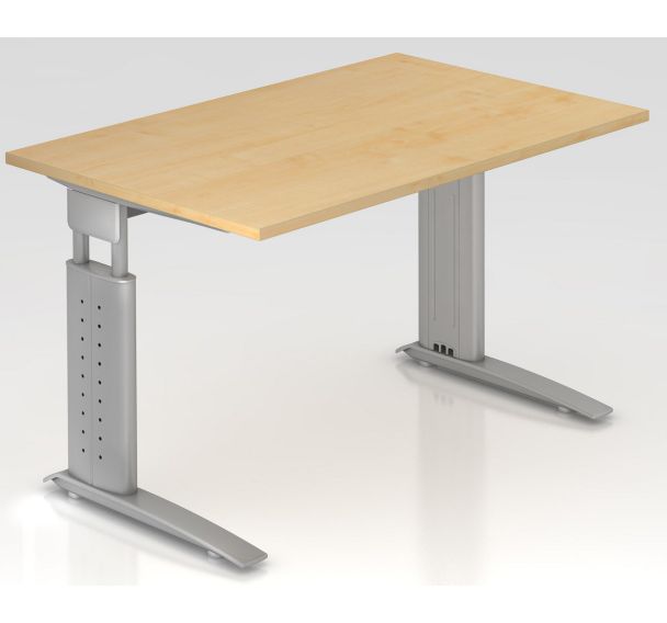 Bureau avec piètement en C série US12 - 120x80 cm - Hammerbacher