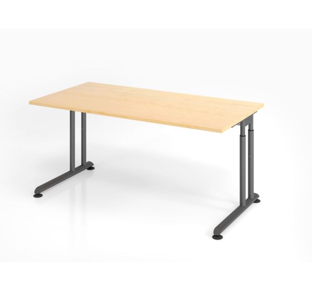 Bureau avec piètement en C série ZS16 - 160x80 cm - Hammerbacher