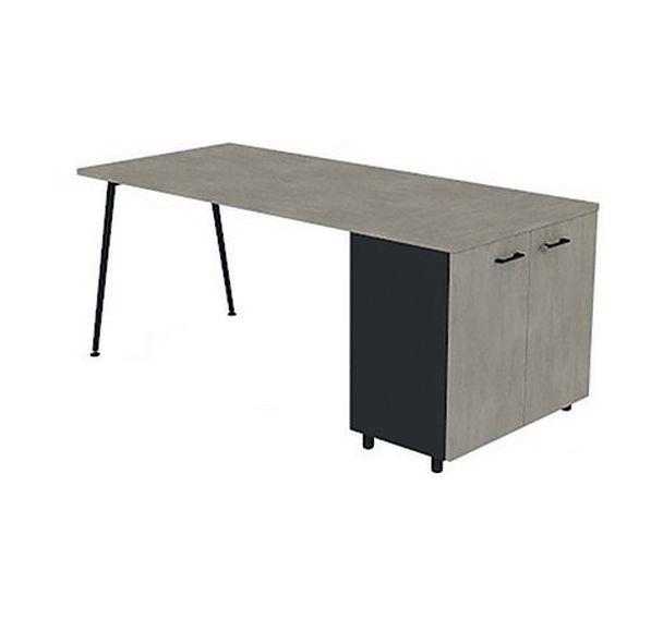 Bureau avec plateau 140x80 cm avec armoire HB Solal - Quadrifoglio