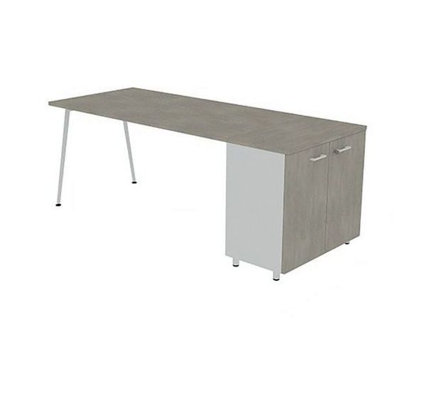 Bureau avec plateau 160x80 cm avec armoire HB Solal - Quadrifoglio