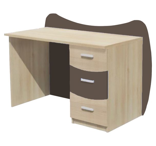 Bureau caisson 3 tiroirs Forma 120x75x60 cm