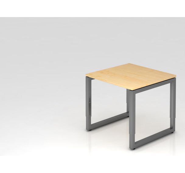 Bureau carré avec pieds en O - 80x80 cm - Hammerbacher