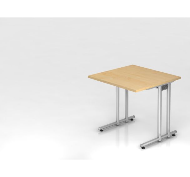 Bureau carré avec piètement en C - 80x80 cm - Hammerbacher