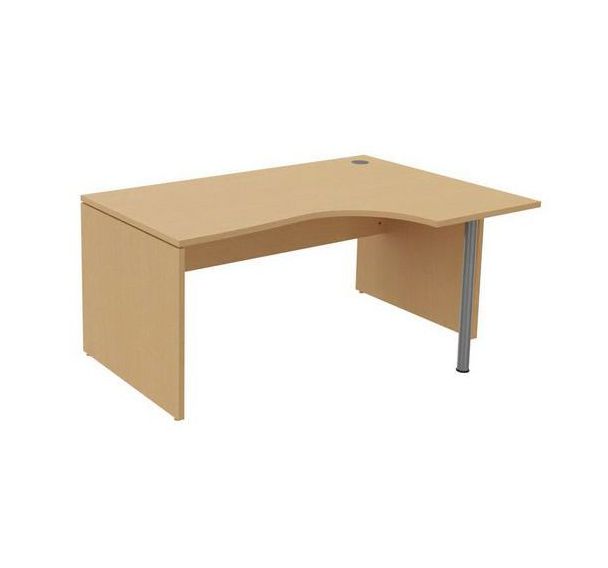 Bureau compact - Piétement panneau - Hêtre - Manutan Expert