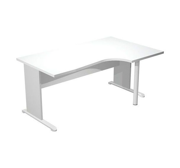 Bureau compact 90° droit avec pieds L bois Fast - 160cm - Artarredi